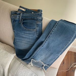 Levi high rise skinny torn jeans